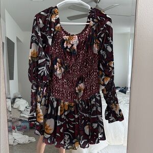 Free People Bali Aveline Velvet Mini Dress